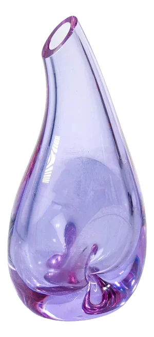 Blown Glass Flower Vase by Sevres, 1980s