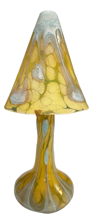 Modern Art Glass Lamp And Shade By Jean Luc Gambier