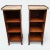 This Pair of 19th Century Slender French Directoire Style Mahogany Marble Topped Diminutive Open Bookcases/Side Tables...