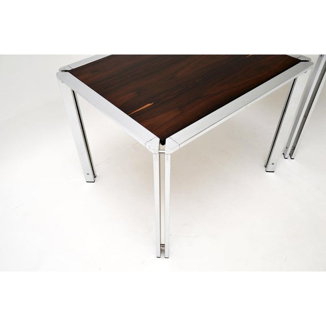 Wood Vintage Italian Chrome Side Tables, 1960s, Set of 2 For Sale - Image 7 of 9