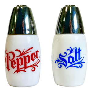 Mid-Century Boho Chic Americana Cafe Salt & Pepper Shakers - A Pair