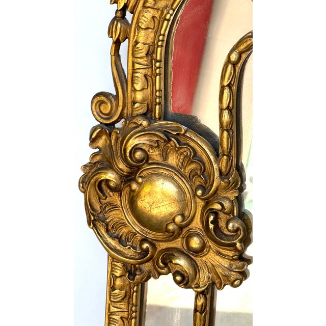 Gold Fine French Régence / Neoclassical Style Giltwood Mirror Paris, circa 1925 For Sale - Image 8 of 18