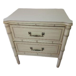 1970s Hollywood Regency Authentic Nightstand 2 Drawer For Sale