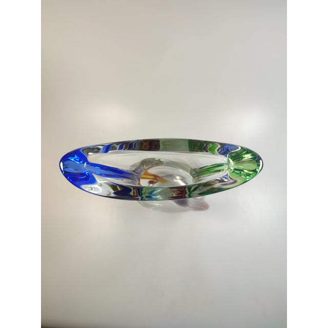 Glass Art Deco Vase by František Zemek for Mstišov, 1956 For Sale - Image 7 of 12