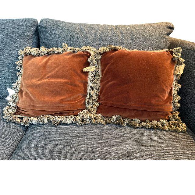 Late 20th Century Late 20th Century, Shih Tzu Handcrafted Needlepoint, Throw Pillows, Pair (2) For Sale - Image 5 of 11