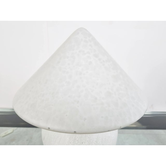 Vintage blown murano glass 'mushroom' table lamp by Peil & Putzler The lamp emits a beautiful soft light. 1970s - Germany...