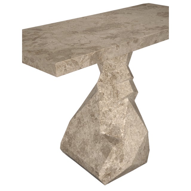 NOIR Tilden Console, White Marble For Sale In Los Angeles - Image 6 of 9