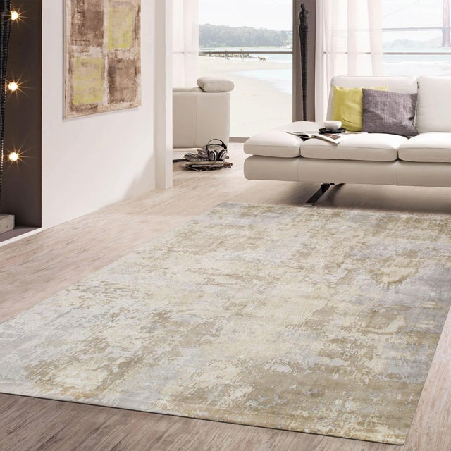 Pasargad Home Beverly Silver Area Rug-10' 0" X 14' 0" For Sale - Image 4 of 4