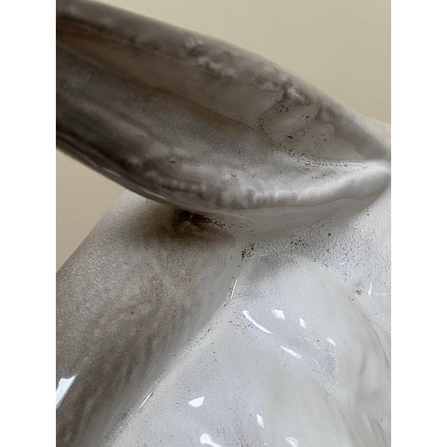 Contemporary Italian Ceramic Rabbit Figurine Sculpture For Sale - Image 14 of 18