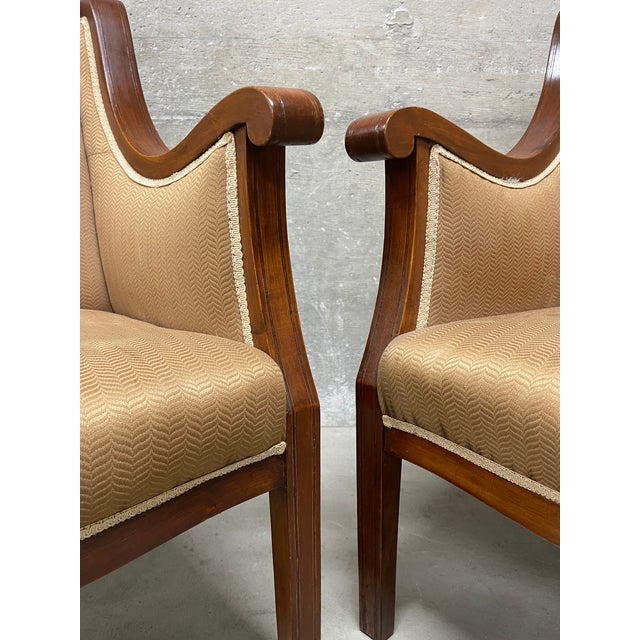 Pair of Vintage Swedish Neoclassical Style Armchairs For Sale - Image 9 of 11