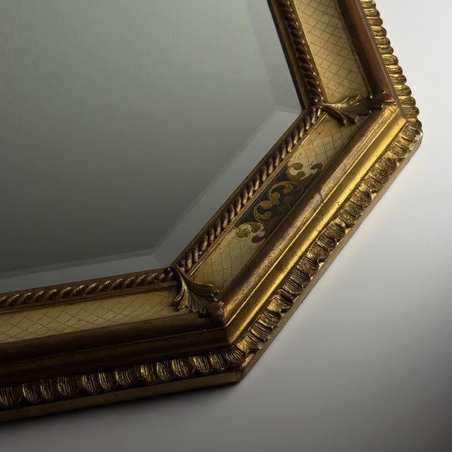 Vintage Large Wooden Wall Mirror, Italy, 1930s For Sale - Image 12 of 18