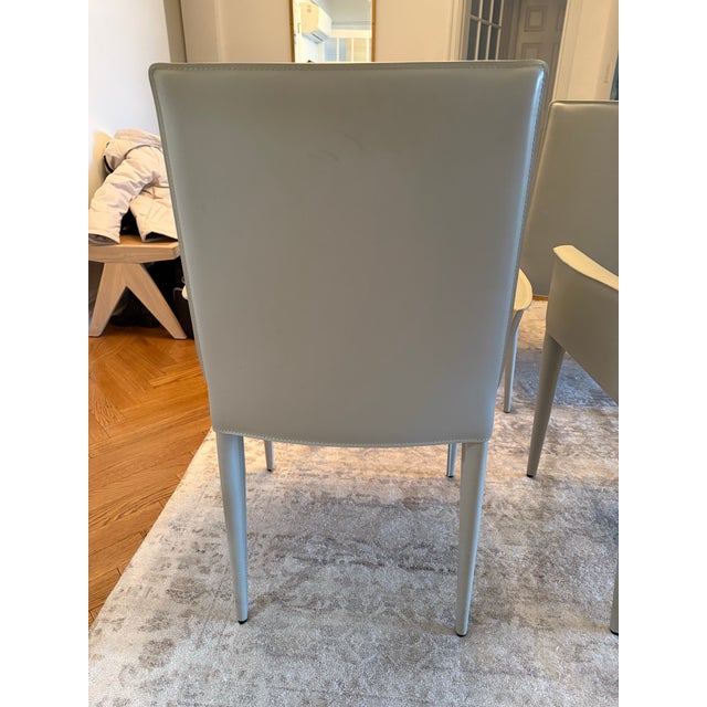 Design Within Reach Bottega Leather Dining Room Armchair by Frag - Set of 4 For Sale In New York - Image 6 of 12