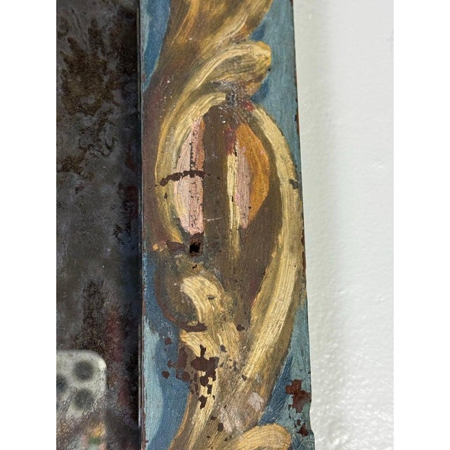 19th C. Italian Painted Mirror For Sale - Image 10 of 11