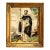 Stunning Antique 19th Century Saint Dominic Needlework Embroidery Victorian Catholic Religious Textile in Gilt Frame Wall Home Decor Art For Sale