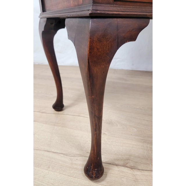 Antique Victorian English Walnut Writing Desk, 1890 For Sale - Image 10 of 18