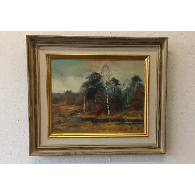 Dan Martin Masell, Forest Landscape, 1970s, Oil on Canvas For Sale - Image 13 of 13