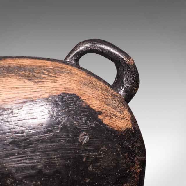 Vintage Carved Piglet Figure, English, Treen, Ebonised, Farmyard, Mid Century For Sale - Image 9 of 12