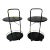 Italian Postmodern Bonaldo Casa Two - Tier Rolling Side Tables - A Pair/ Sold For Sale