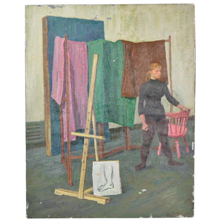 1950 S Portrait Dancer In Studio Oil Painting By Victor Lasuchin Chairish Suchin team dance performance in ongole etv @ 20 celebrations. 1950 s portrait dancer in studio oil painting by victor lasuchin