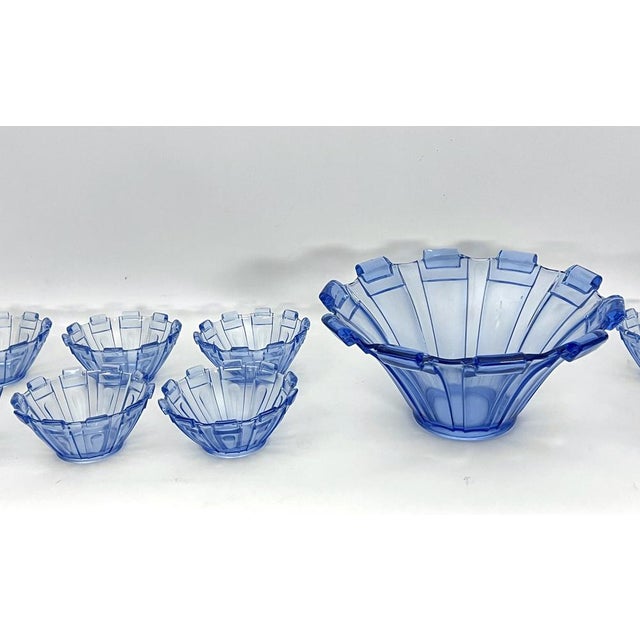 Art Deco Murano Glass Serving Bowl, Italy, 1930s, Set of 13 For Sale - Image 14 of 16
