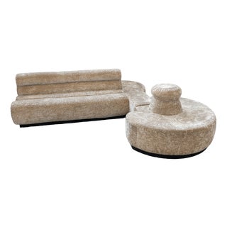 Modular Sofas in Beige, 1970s, Set of 3 For Sale