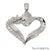 18k (750) White Gold Natural Diamond Heart Shape Pendant With Chain For Sale In New York - Image 6 of 11