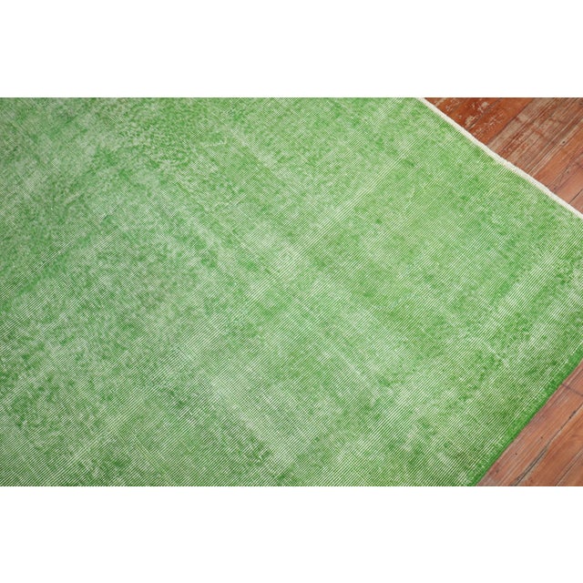 Turkish Green Overdye Rug rug no.j3261 For Sale - Image 3 of 7