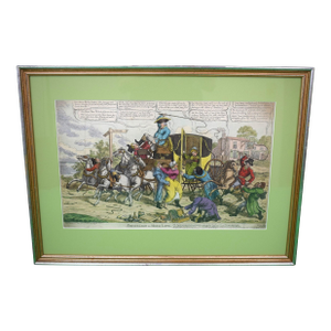 Smuggling in High Life C1814 Colour Engraving by W N Jones