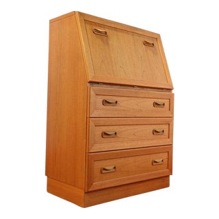 Mid Century Modern Vintage Secretaire Writing Bureau Desk by G plan For Sale