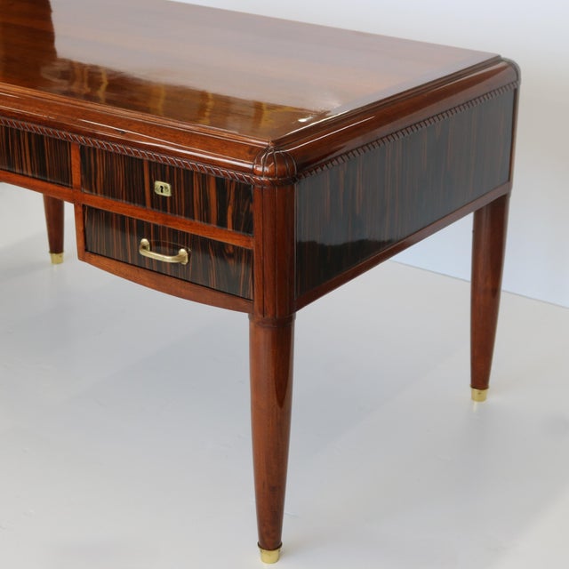 Wood 20th Century Fine Art Deco Desk, France. For Sale - Image 7 of 8