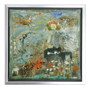Mette Birckner, Abstract Impressionism Painting, A Fairytale with Birds (5), 2009, Oil on Canvas, Framed
