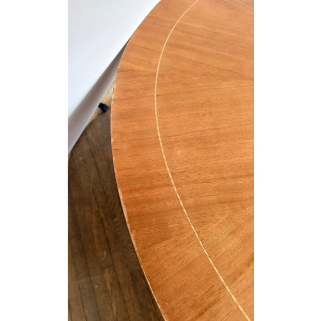 Brown Round Biedemeier Style Starburst Pedestal Table For Sale - Image 8 of 9