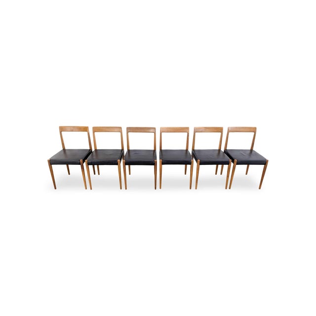 Beautiful set of six vintage dining chairs from the renowned German manufacturer Lübke for sale. These chairs date back to...