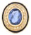 1960s Halo Ring in Gold, Ceylon Sapphire, Diamonds, and Enamel, Size 7.5 For Sale
