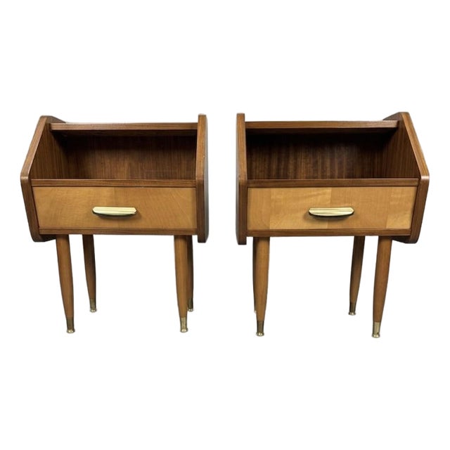 Vintage Italian Nightstands, 1950s, Set of 2 For Sale
