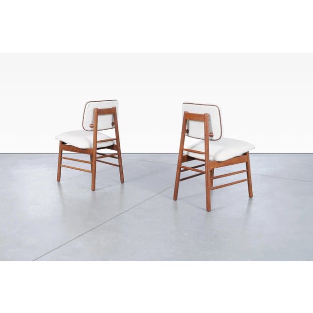 1950s Mid Century Walnut Dining Chairs by Greta M. Grossman for Glenn of California, Set of 10 For Sale - Image 11 of 12