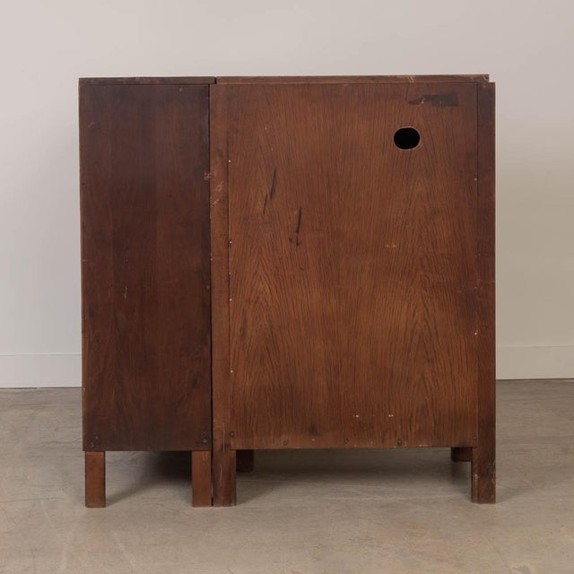 1940s French Carved Wood Corner Cabinet by Charles Dudouyt, Attributed For Sale - Image 14 of 15