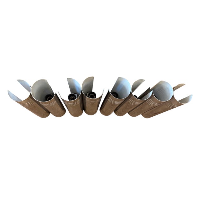 Italian Mid 20th Century Four Italian Polished Chrome Cylindrical Wall Sconces For Sale - Image 3 of 8