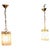 Gold French Art Deco Etched Glass Ceiling Pendants, 1925, Set of 2 For Sale - Image 8 of 8