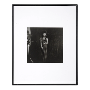 "Portrait of MiKyoung With Camera" - Silver Gelatin Photograph by Dale Sprarage