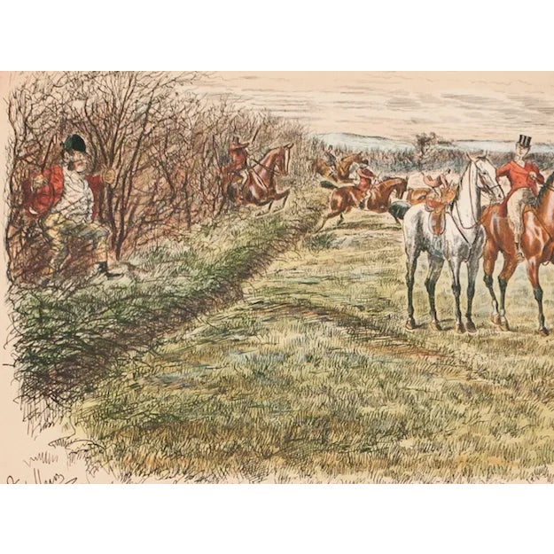 Classic foxhunt colour print by Finch Mason (1850-1915) signed (LL) published 1886 by Fores of Piccadilly London! Image...