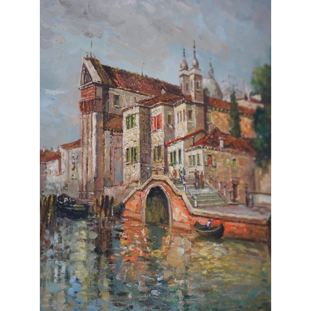 Z. Sita Artist Signed European Coastal Oil Painting on Canvas For Sale - Image 4 of 10