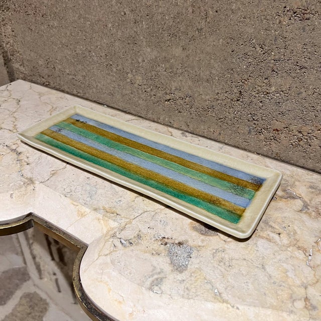 Abstract Vintage Sushi Plate Abstract Color Block Kotobuki For Sale - Image 3 of 9