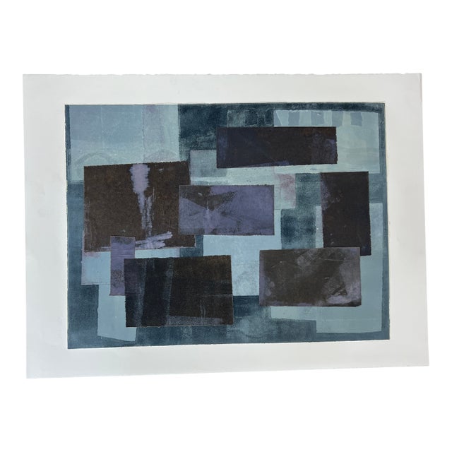 Original Signed Mixed Media Collage and Monotype Artwork by Merrill Bullis For Sale