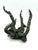 Vintage bronze botanical sculpture depicting a stylized flowering succulent, with elongated, curving leaves lined with...