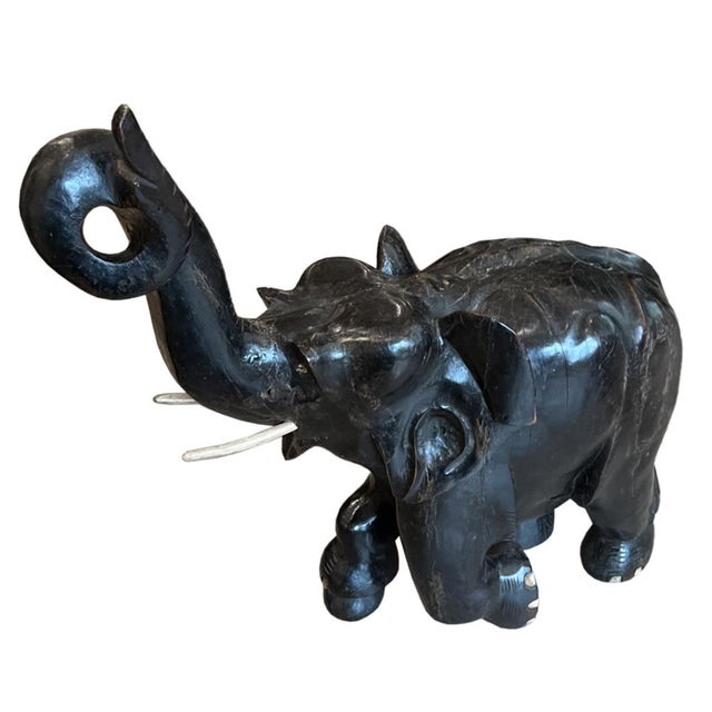 1950s Sri Lankan Artist, Large Carved Elephant, 1950s, Wood For Sale - Image 5 of 6