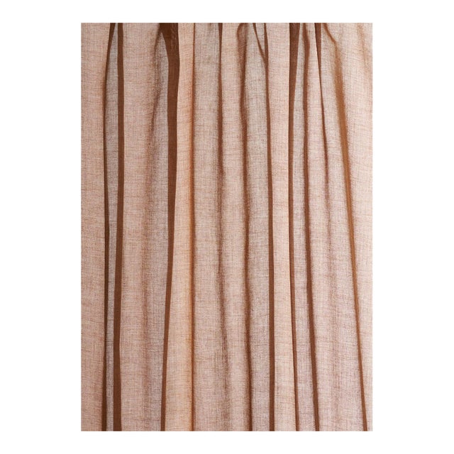 Schumacher Summit Sheer Fabric In Clay For Sale