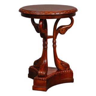 Biedermeier Style Side Table in Mahogany, Late 20th Century For Sale