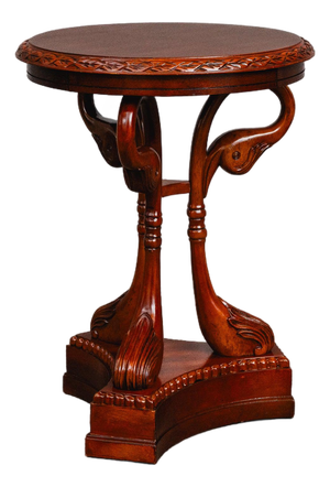 Biedermeier Style Side Table in Mahogany, Late 20th Century
