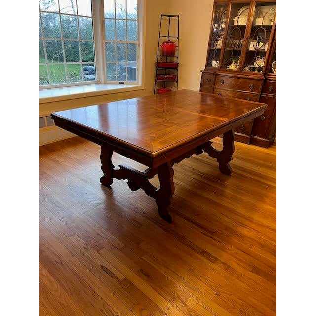 This table was part of the Hearst Castle Collection by Lane, known for the use of substantial wood and details fitting the...
